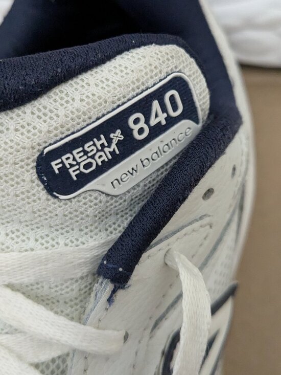 New Balance Fresh Foam X 840 White Team Navy Men\'s 9.5 Running Shoes MW840FW1 .